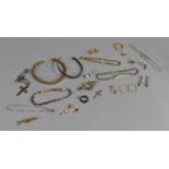 A Collection of Various Gold, Silver and Other Jewellery to include 9ct Gold and Paste Bar Brooch,