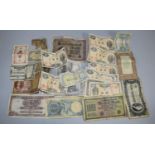 A Collection of Vintage Foreign Bank Notes to Include 100000 Reichsbanknote, Japanese Bank Notes etc