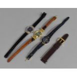 Three Ladies Wrist Watches and a Strap