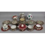 A Collection of Various Oriental Ceramics to comprise Noritake Trio and Lidded Sugar (Staple repair)