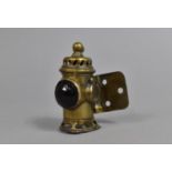 A Miniature 19th Century Brass Model of a Ships Port Light, 8cms High