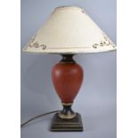 A Modern Table Lamp of Vase Form with Pierced Shade, 63cms HIgh