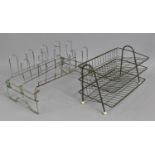 A Vintage Wire Two Tier Stand and a Further Example