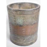 A Reproduction Chinese Bronze Brush Pot, Decorated with Characters and Chinese Gods, 11cm high