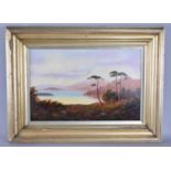 A Gilt Framed Oil on Board, Oldham Hart, 45x29cms