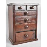 A Late 19th/Early 20th Century Rustic Hand Built Collectors Chest/Apprentice Piece of Two Short