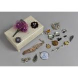 A Mid/Late 20th Century Plastic Jewellery Box Containing Various Jewellery to Include Silver