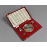 A Silver Miniature Four Piece Tea Service by Bishton's Ltd in Fitted Case, Hallmark for Birmingham