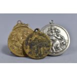 Three Pendants for St.Christopher, George IV Coin and Eiffel Tower