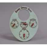 A 1960s Dairy Order Disc