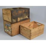 A Collection of Various Vintage Crates, New Zealand Apples Etc