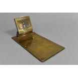 An Edwardian Presentation Brass Desktop Notepad Holder to Mr JC Franklin by W&C Avery and Co Ltd,