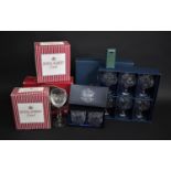 A Collection of Various Boxed Glass Items to Include Two Sets on Wine Glasses by Royal Albert