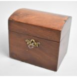 A Late 19th/Early 20th Century Mahogany Tea Caddy Box, Compete with Key, 13cms Wide