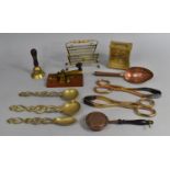 A Collection of Various Metalwares to Include G.P.O Morse Code Machine, Brass Mechanism on Wooden