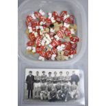 A Collection of Modern Manchester United Enamel Lapel Badges together with a Photograph