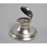 A Silver Capstan Desk Top Inkwell, Birmingham 1919, 7cms Diameter