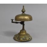 A Late 19th/Early 20th Century Brass Counter Reception Bell, 13.5cms High