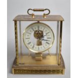 A Mid 20th century West German Four Glass Mantel Clock, Electric Movement by Keininger and