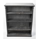 An Ebonized Four Shelf Open Bookcase, 70cms Wide