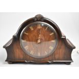 A Mid 20th Century Walnut Mantel Clock with Electric Movement, 35cms Wide