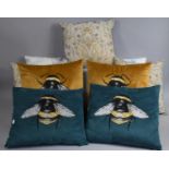 A Collection of Various Scatter Cushions to comprise Bee Examples, Chateaux by Angel Strawbridge Etc