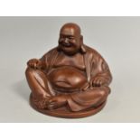 A Modern Cast Resin Study of Seated Smiling Buddha, 21cms High