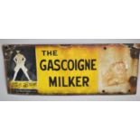 A Vintage Enamelled Sign for The Gascoigne Milker, 35.5cms by 14cms