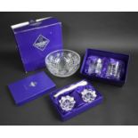 Three Boxed Items, Edinburgh Crystal to include Bowl, Candle Holders and Two Tumblers