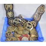 A Collection of Reproduction Horse Brasses and Steam Rally Plates