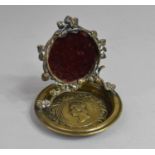 A Victorian Brass Pocket Watch Holder, Tray Inscribed Her Most Gracious Majesty Queen Victoria, 8.