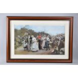 A Framed Coloured Print, The Village Wedding, 58x35cm