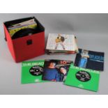 A Collection of Approximately 70 7" Records in Carry Case To Include 10CC, The Beatles, Jason