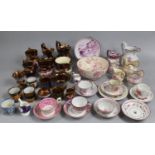 A Collection of various 19th Century and Later Lustre Ceramics to comprise Jugs, Bowls, Etc (