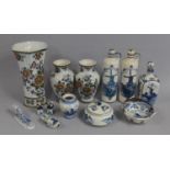 A Collection of various Blue and White and Monochromed Delft