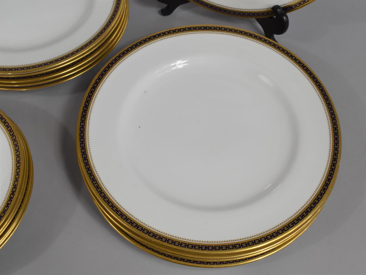 A Part Set of Spode Copeland China, Decorated with Gilt and Cobalt Blue H Trim, to comprise Large, - Image 2 of 2