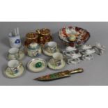 A Collection of Various Continental and Far Eastern Items to comprise Noritake Cruet, Japanese Imari