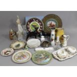 A Collection of Various Ceramics to comprise Spanish Figure, Spode Plate, Wedgwood Plate, Aynsley