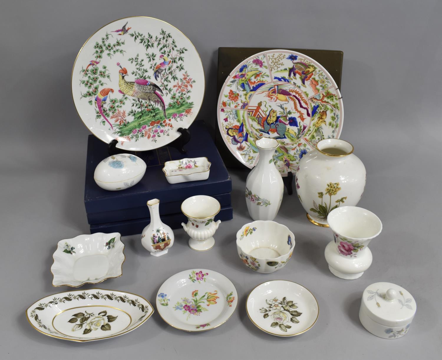 A Collection of Various Ceramics to comprise Four Various Royal Worcester Boxed Plates, Vases,