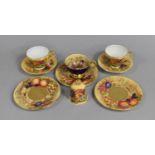 A Collection of Various Aynsley Orchard Gold Ceramics to comprise Cabinet Cups and Saucers, D