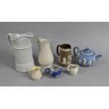 A Collection of Various 19th and 20th Century Ceramics to comprise Barley Relief Jug, Jasperware