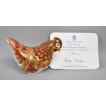 A Limited Edition Royal Crown Derby Paperweight, Bantam Hen, no. 314/450