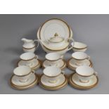 A Royal Doulton "Royal Gold" Tea Service to comprise Teapot, Milk Jug, Sugar Bowl, Six Cups,