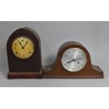 Two Early/Mid 20th Century Mantle Clocks, Lancet Example and Perivale, Both in Need of Some