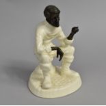 A Minton Ivory Pottery and Bronze Figure, Travellers Tales, Second