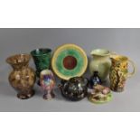 A Collection of Various Ceramics to comprise Majolica Bread Plate, Crown Staffordshire Group,