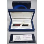 A Boxed Pelican M600 Souveran Red Striated with Bicolour 14ct Gold Nib, Missing Ballpoint from Case,