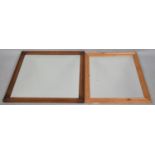 Two Modern wall Mirrors, Largest 67x70cms