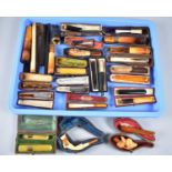 A Collection of Cased Meerschaum, Amber, Gold Mounted and Other Cheroot Holders