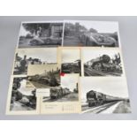 A Collection of Vintage Black and White Photographs and Calendars, Railway Locomotives Etc